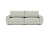 Norum sovesofa med Curve armlæn i 888 Mozart Slate Brown, set forfra