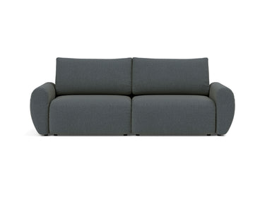 Norum sovesofa med Curve armlæn i 894 Mozart Grey Bronze, set forfra