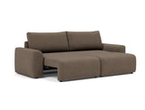 Norum sovesofa med Chunky armlæn i 411 Esina Cedar Brown, som lounger