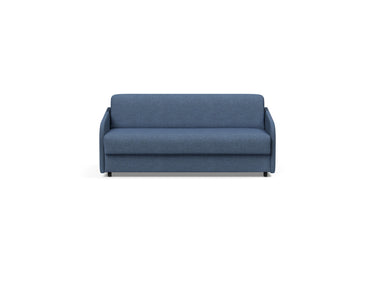 Eivor 140 sovesofa med Spring madras i 302 Weda Blue, set forfra
