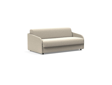 Eivor 140 sovesofa med Spring madras i 539 Bouclé Beige, set skråt forfra