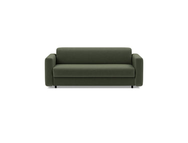 Killian 140 sovesofa (Dual Madras) i 413 Esina Olive Green, set forfra