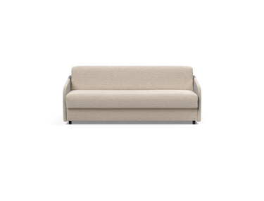Eivor 160 sovesofa med Dual madras i 612 Blida Sand Grey, set forfra