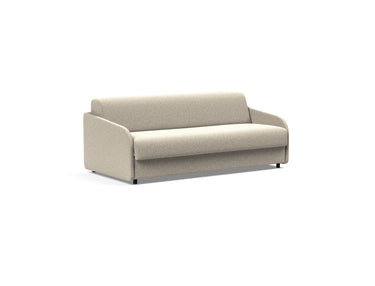 Eivor 160 sovesofa med Dual madras i 539 Bouclé Beige, set skråt forfra