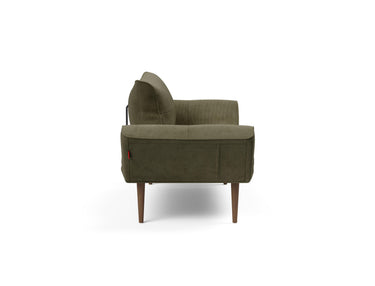 Zeal Styletto daybed i 316 Cordufine Pine Green, set fra siden