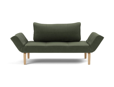 Zeal Bow daybed i 413 Esina Olive Green, set forfra