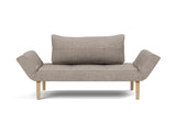Zeal Bow daybed i 472 Yuveno Warm Grey, set forfra