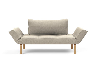 Zeal Bow daybed i 539 Bouclé Beige, set forfra