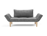 Zeal Bow daybed i 563 Twist Charcoal, set forfra