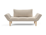 Zeal Bow daybed i 612 Blida Sand Grey, set forfra