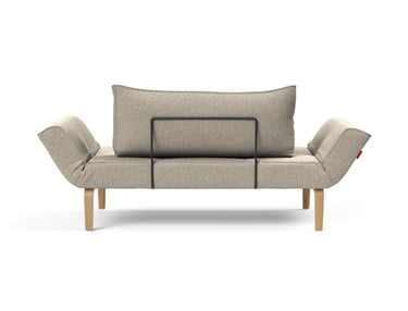 Zeal Bow daybed i 539 Bouclé Beige, set bagfra