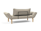Zeal Bow daybed i 539 Bouclé Beige, set skråt bagfra