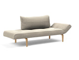 Zeal Bow daybed i 539 Bouclé Beige, med den ene side sænket
