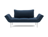 Zeal Straw daybed i 414 Esina Indigo Blue, set forfra