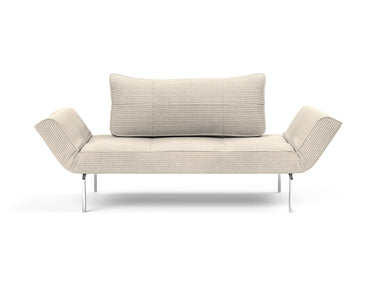 Zeal Straw daybed i 594 Corduroy Ivory, set forfra