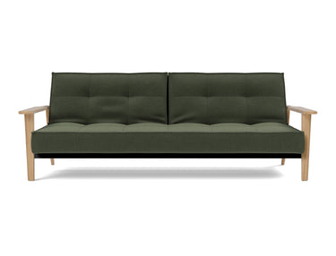 Splitback Frej sovesofa i 413 Esina Olive Green, set forfra