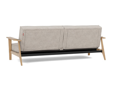 Splitback Frej sovesofa i 471 Yuveno Sand, set skråt bagfra