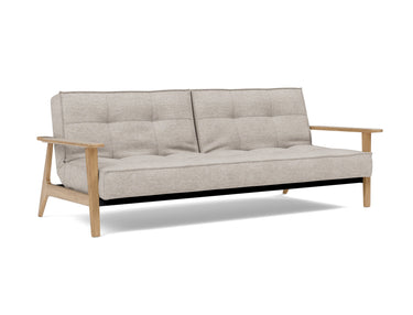 Splitback Frej sovesofa i 471 Yuveno Sand, set skråt forfra