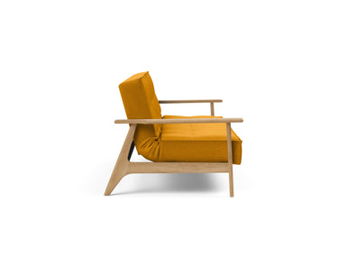 Splitback Frej sovesofa i 507 Elegance Burned Curry, set fra siden