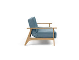 Splitback Frej sovesofa i 525 Mixed Dance Light Blue, set fra siden