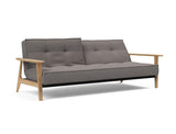 Splitback Frej sovesofa i 521 Mixed Dance Grey, med den ene ryghalvdel lænet tilbage
