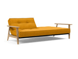 Splitback Frej sovesofa i 507 Elegance Burned Curry, med den ene ryghalvdel lagt ned
