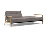 Splitback Frej sovesofa i 521 Mixed Dance Grey, med den ene ryghalvdel lagt ned