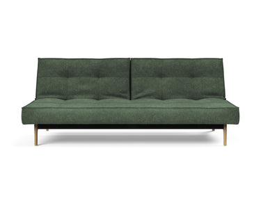 Splitback Eik sovesofa i 281 Avella Pine Green, set forfra