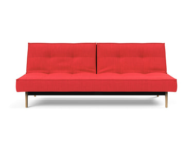 Splitback Eik sovesofa i 511 Elegance Red, set forfra
