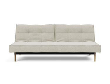 Splitback Eik sovesofa i 527 Mixed Dance Natural, set forfra