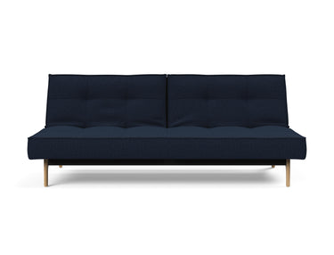Splitback Eik sovesofa i 528 Mixed Dance Blue, set forfra