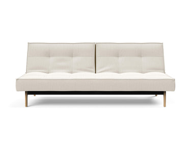 Splitback Eik sovesofa i 531 Bouclé Off White, set forfra