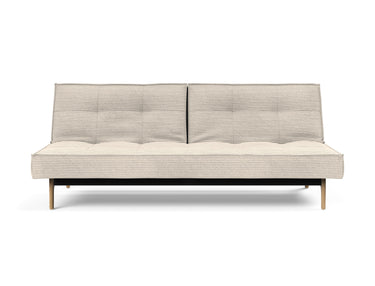 Splitback Eik sovesofa i 594 Corduroy Ivory, set forfra