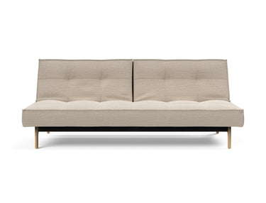 Splitback Eik sovesofa i 612 Blida Sand Grey, set forfra