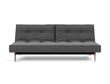 Splitback Eik sovesofa i 852 Mahoga Seal Grey, set forfra
