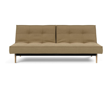 Splitback Eik sovesofa i 860 Yogia Olive Brown, set forfra