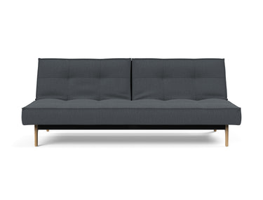Splitback Eik sovesofa i 894 Mozart Grey Bronze, set forfra