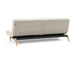 Splitback Eik sovesofa i 357 Taura Off White, set skråt bagfra