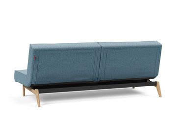 Splitback Eik sovesofa i 525 Mixed Dance Light Blue, set skråt bagfra