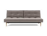 Splitback Styletto Light Wood sovesofa i 418 Esina Truffle, set forfra