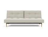 Splitback Styletto Light Wood sovesofa i 527 Mixed Dance Natural, set forfra