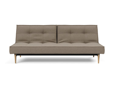 Splitback Styletto Light Wood sovesofa i 850 Mahoga Caramel, set forfra