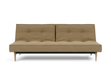 Splitback Styletto Light Wood sovesofa i 860 Yogia Olive Brown, set forfra