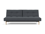 Splitback Styletto Light Wood sovesofa i 894 Mozart Grey Bronze, set forfra