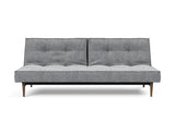 Splitback Styletto Dark Wood sovesofa i 565 Twist Granite, set forfra