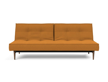 Splitback Styletto Dark Wood sovesofa i 893 Mozart Masala, set forfra