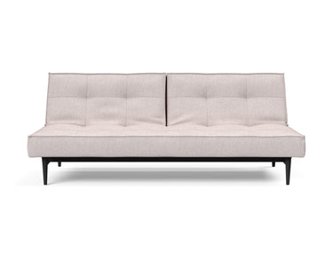 Splitback Styletto Black Wood sovesofa i 300 Weda Sand, set forfra