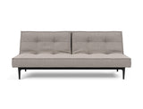 Splitback Styletto Black Wood sovesofa i 321 Corocco Warm Grey, set forfra