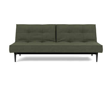 Splitback Styletto Black Wood sovesofa i 353 Taura Forest, set forfra