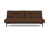 Splitback Styletto Black Wood sovesofa i 359 Taura Cappuccino, set forfra